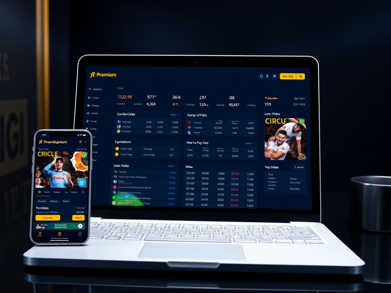 Lotus365 ID sports betting dashboard on mobile and laptop